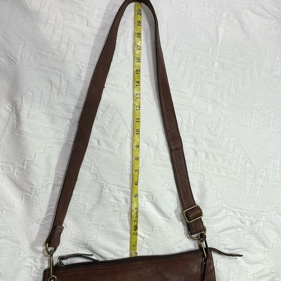 Vintage Fossil Sasha Brown Genuine Distressed Leather Bag Purse Crossbody ZB2987 - Picture 15 of 16
